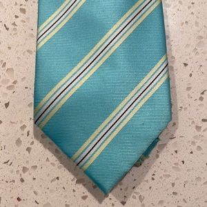 Lucio Lamberti sea blue striped silk tie